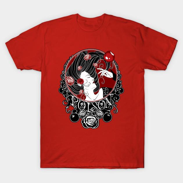 Unisex Fashion TShirt Poison Blackrose Print TShirt Plus Size S-5XL T-Shirt 100%Cotton Tops O Neck Short Sleeve Tees