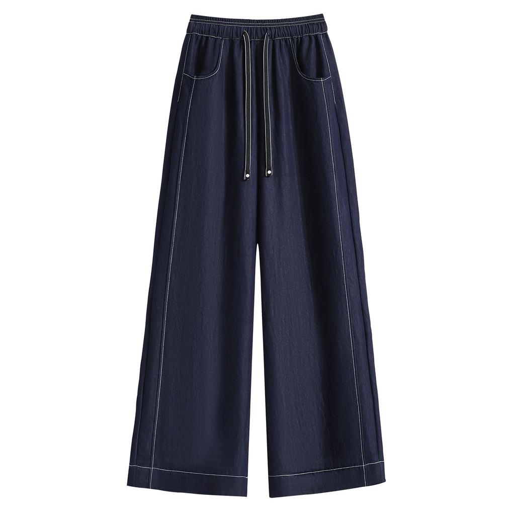 Summer Wide-leg Pants Women's Fashion Meat-covering Versatile Casual and Thin Skin-friendly Breathable Trousers