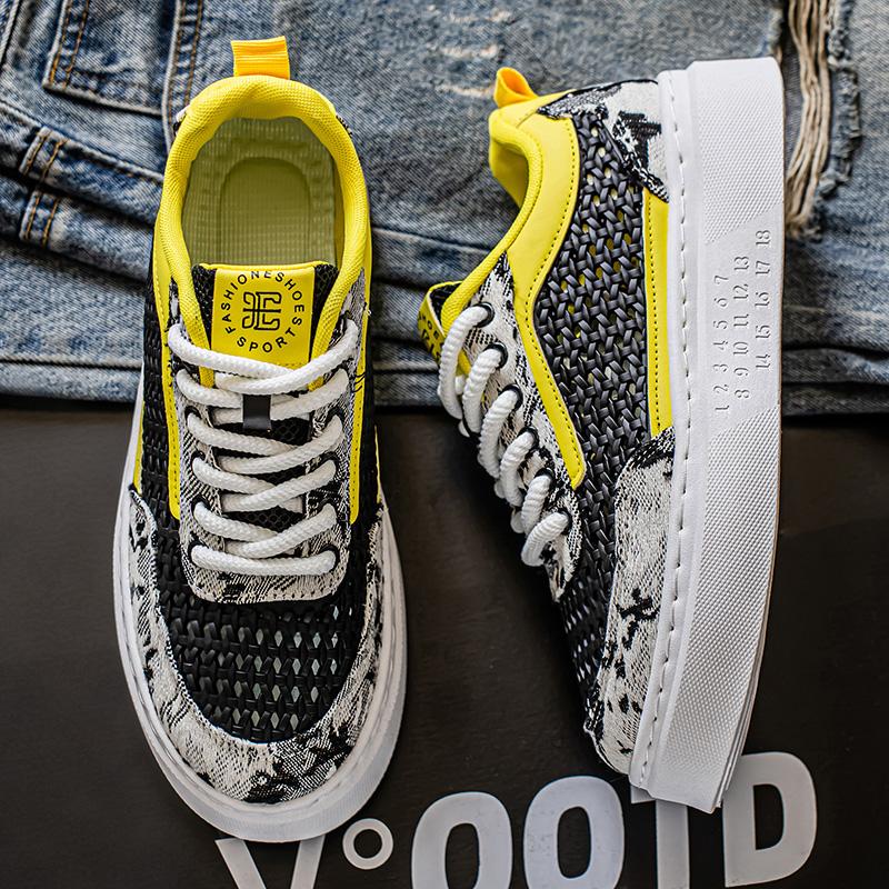 Platform Casual Sports Men's Shoes Mesh Breathable Board Shoes
