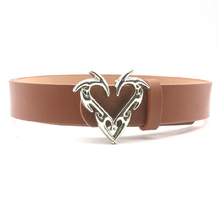 Trendy Waist Belt Chain Punk Heart for Casual Costume Belt for Jeans Dress