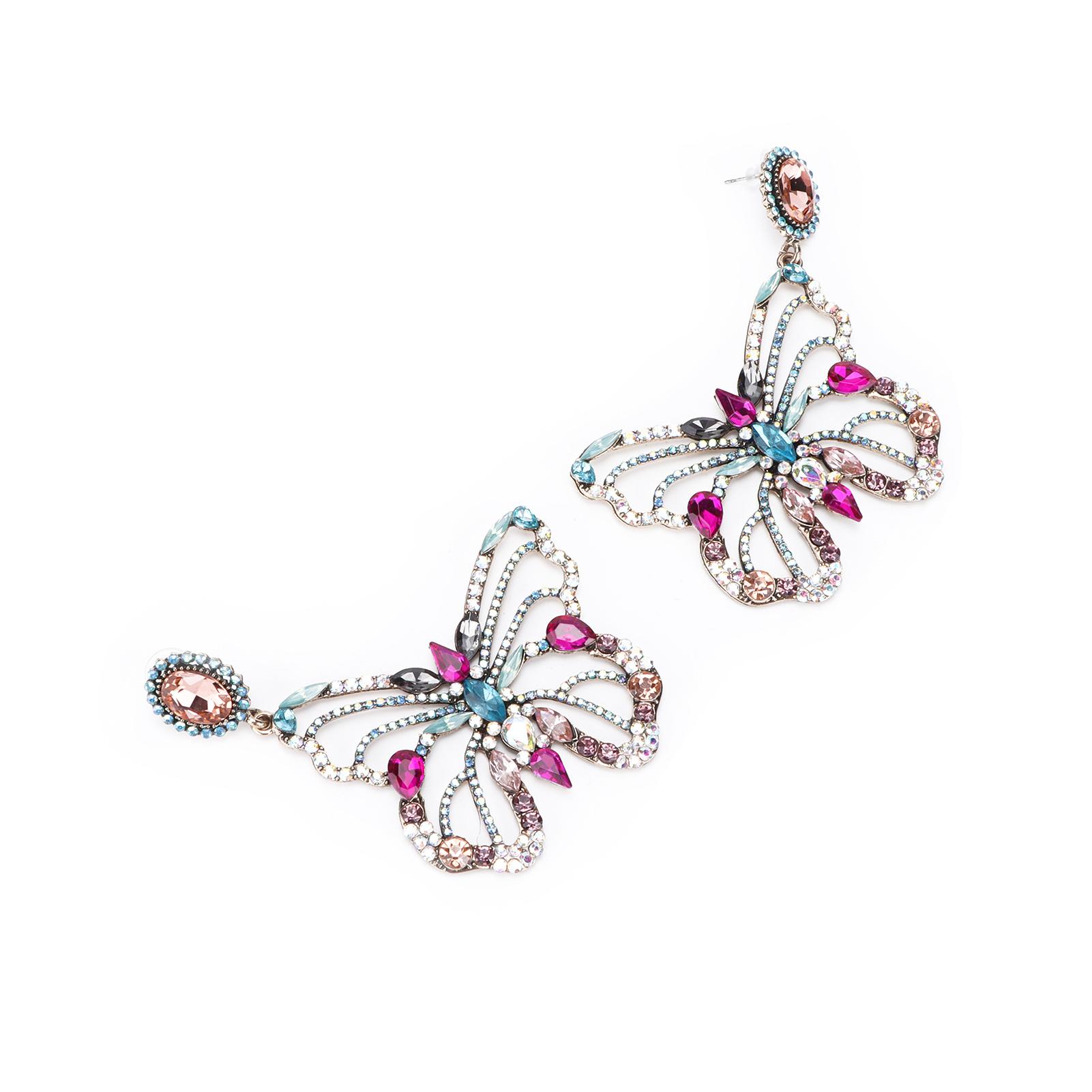 

Butterfly Earrings Colorful Hollowed Insect Butterfly Drop Dangle Earrings for Women