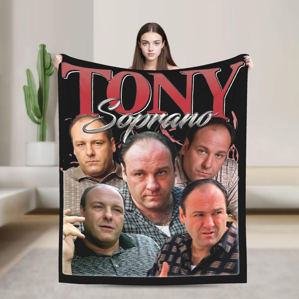 Coperta in pile Tony Soprano Invernale Portatile Ultra Morbida Coperte da letto Copriletto per auto