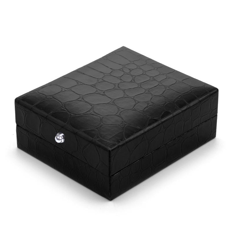 Double Layer 3D Carved Black Amber French Cufflinks for Men's Suit Shirt E18.