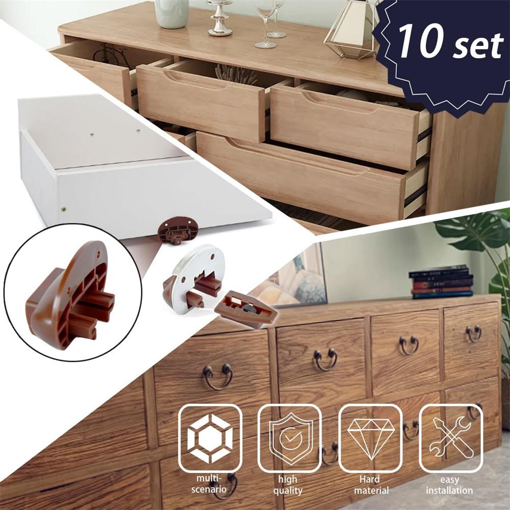 10 Sets Drawer Slides Repair Kits For Drawer Guide Repair Replacement