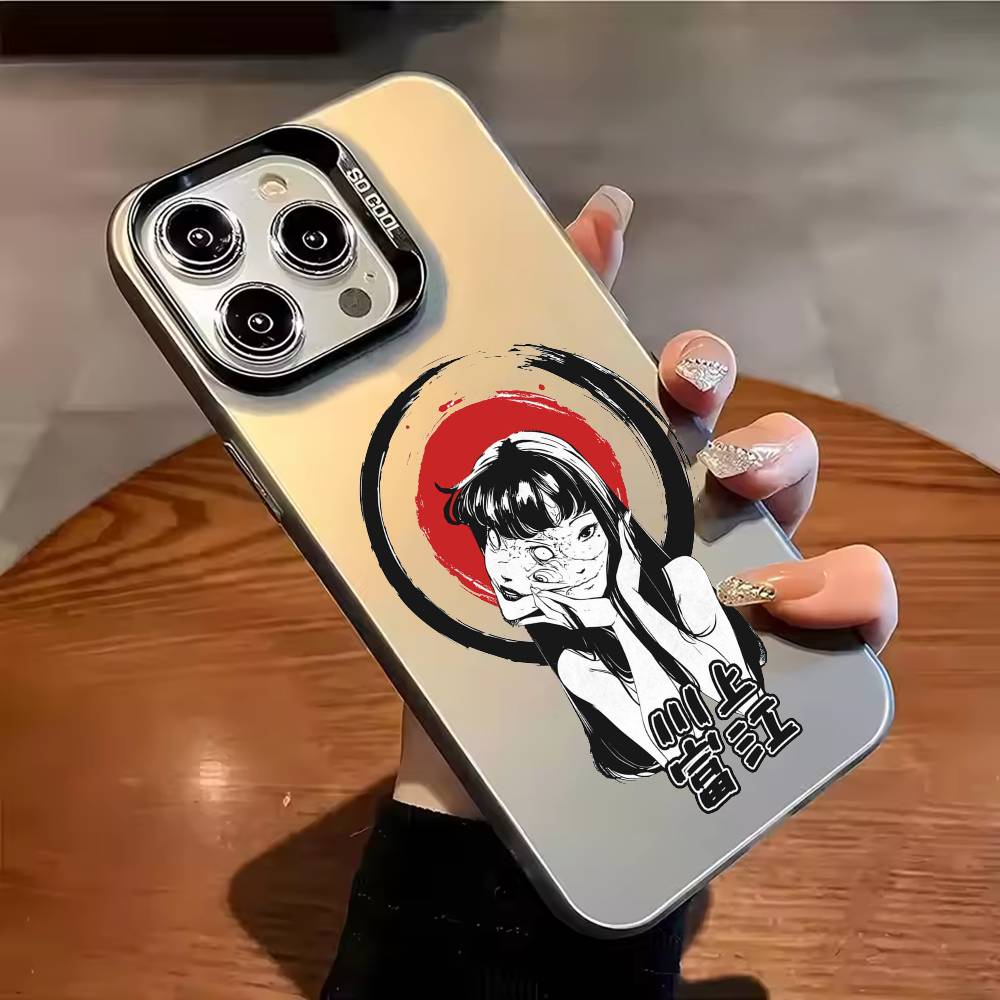 HOT Comics T-Tomie Phone Case Color Silver Shell For IPhone 17 16 15 14 13 12 11 Pro Max Plus