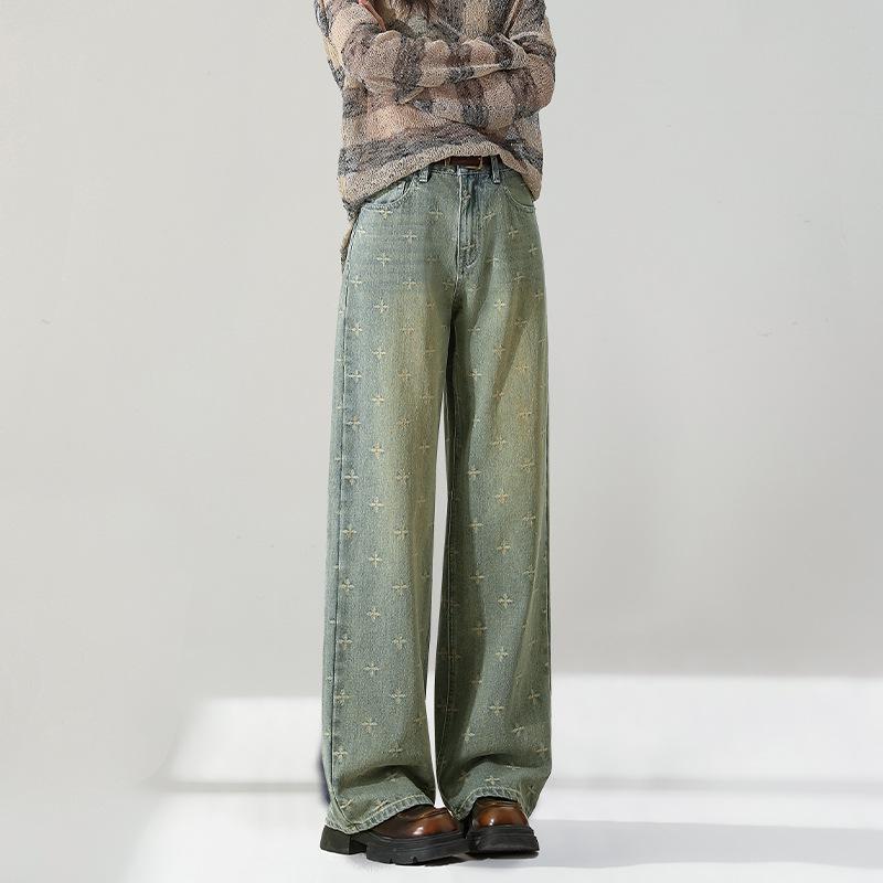 Women's High-Waisted Blue Retro Wide-Leg Jeans, Summer 2025 Collection, Slim Fit and Lightweight