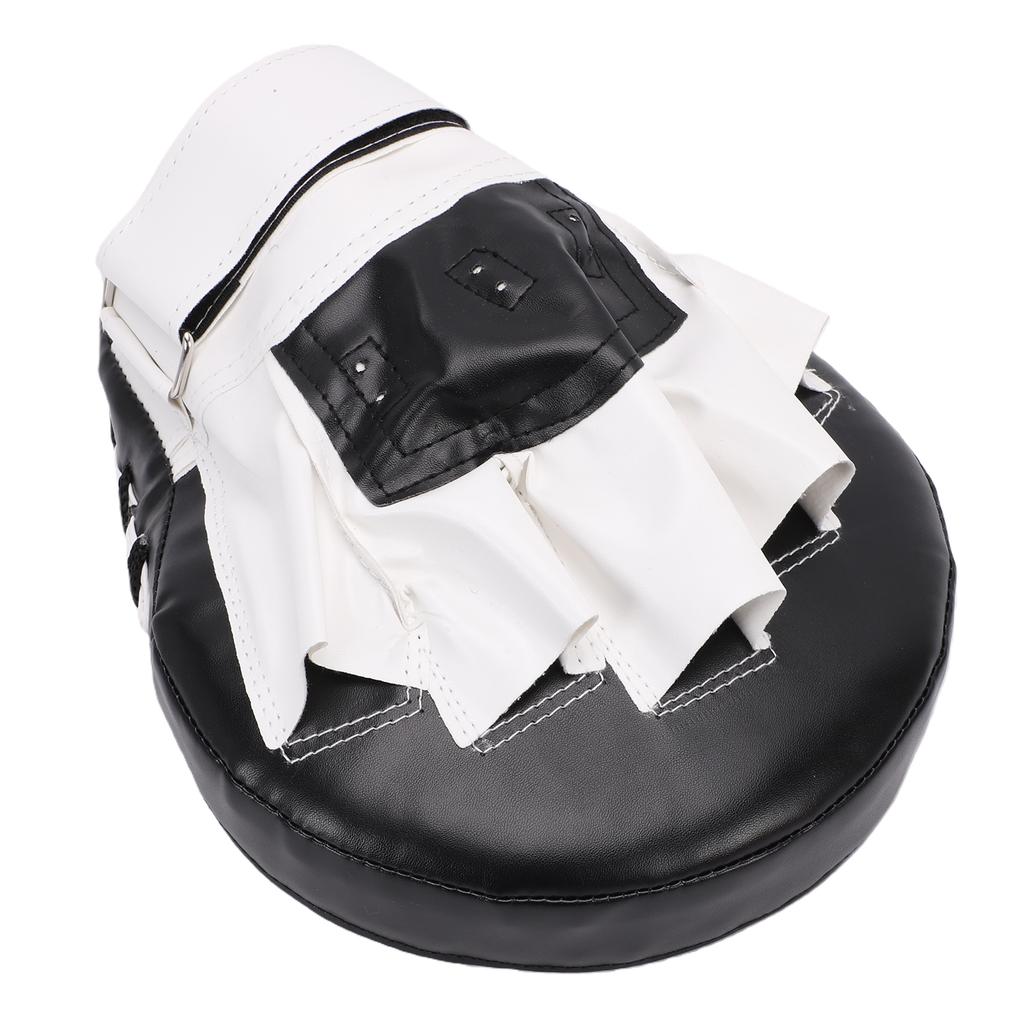 Boxing Curved Punching Mitt PU Leather Boxing Pad with Strap for Taekwondo Training