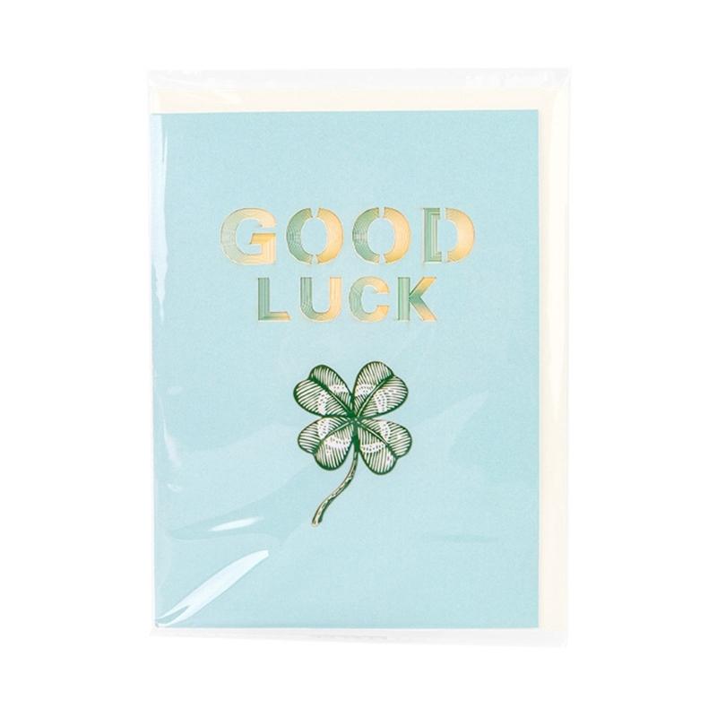 Good Luck Popup  Card Clovers Popup  Greetings Card 3D Birthday Card Gift Cards for Graduations