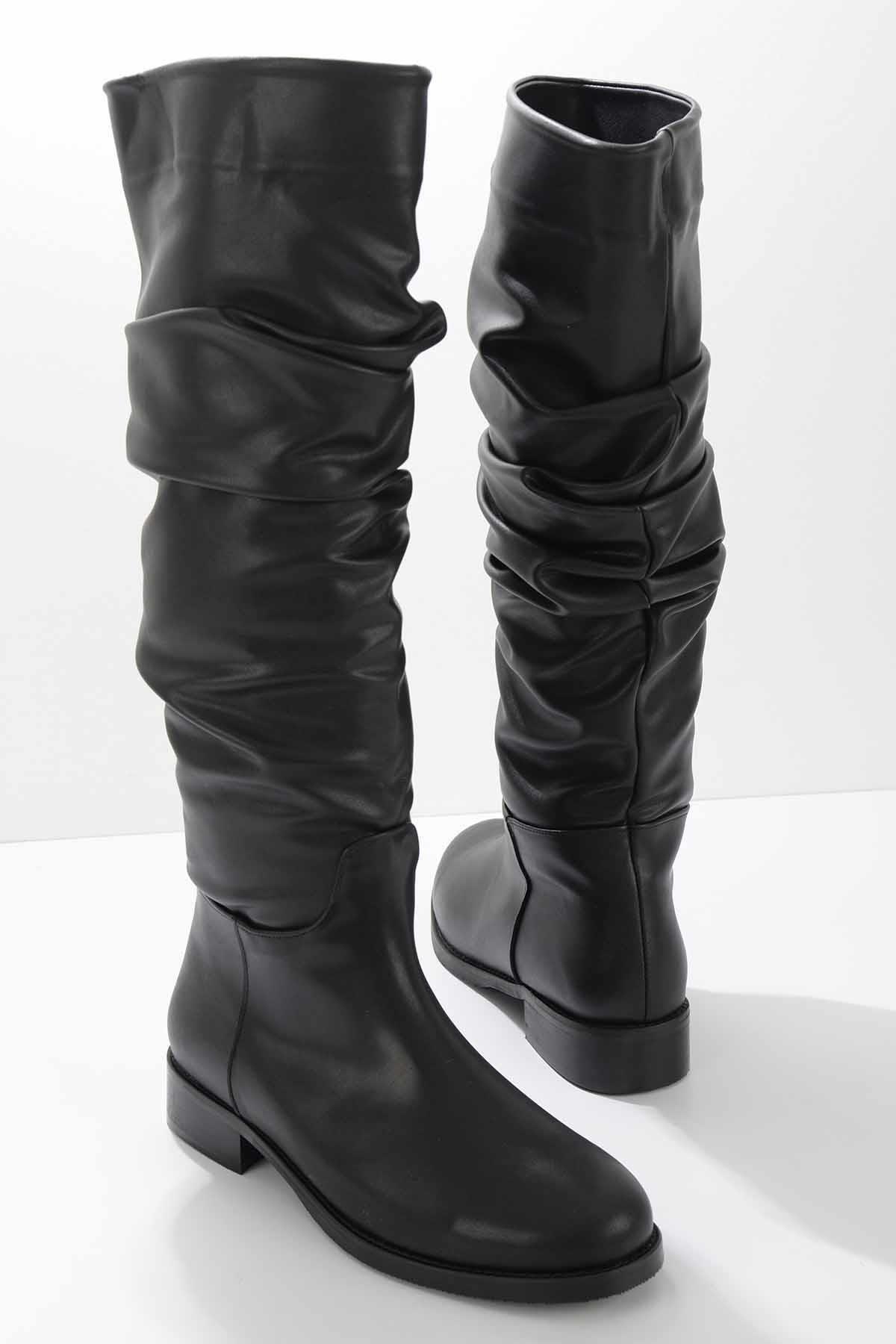 

Women Modern Stylish Fashion Boots Boots Faux Leather Suede Black Boots