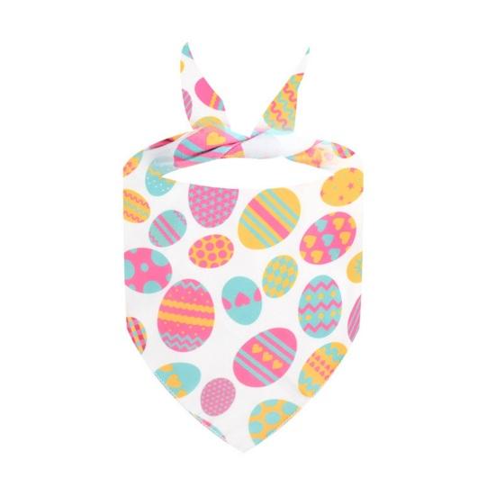 Festival Cat Bandana Easter Eggs Scarf Holiday Dog Love Hearts Patterns Triangle Bandana Bib for Easter