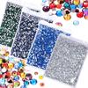 P1-70 Ordinary Color Large Packaging Glass Flat Bottom Diamond Rhinestone Nail Diamond Diy Crystal Mobile Phone Case Beauty Jewelry Accessories