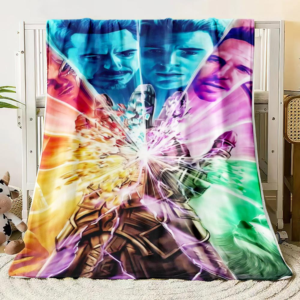 Marvel Flannel thin Blanket Bedroom Living Room Sofa Blanket Student Nap Office Nap Camping Trip Girlfriend Gift