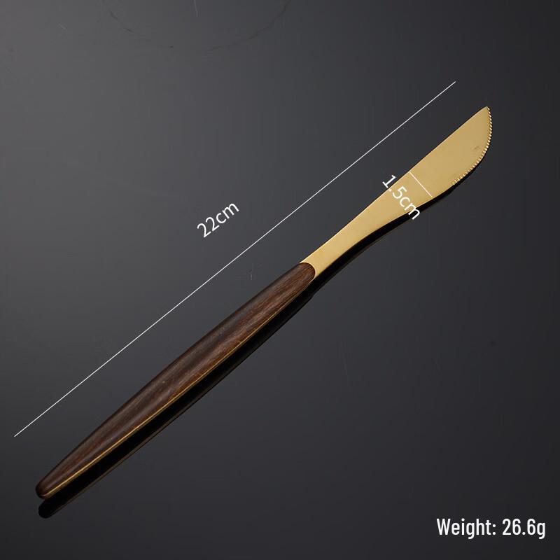 Qianxing 10-Piece Gold Portuguese Dinner Knife Set