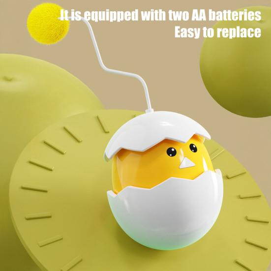 Eggshell Cat Tumbler Interactive Cat Tumbler Toy Gum Relief Teether Reduces Boredom Battery-powered Kitten Toy