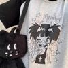 Fashion Summer Ladies Pure Cotton T Shirt Women Y2k Tops T-Shirts Short Sleeve Casual Oversized Young Girl Japanese Cute Cartoon Anime Women's Tees