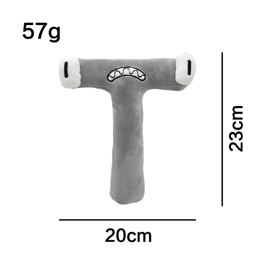 

26 шт. плюшевая игрушка с алфавитом, мягкая кукла с алфавитом, дошкольная образовательная, английский алфавит ABC AZ, игрушка с буквами для детей T