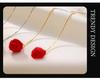 Banyan Tree S925 Silver Heart Knot Festive Long Red New Year Earrings for Women