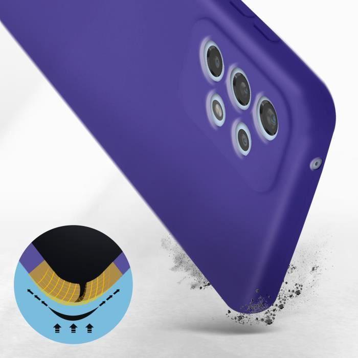 Protective Case - AVIZAR - Samsung Galaxy A33 5G - Semi-rigid Silicone - Soft-touch Finish - Purple