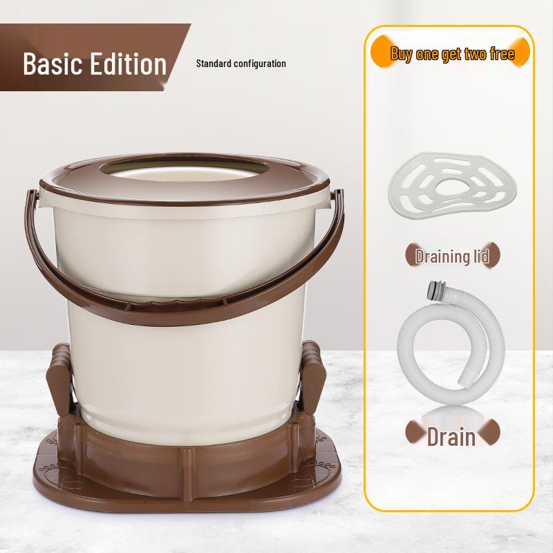 

Manual Hand-Pull Clothes Dehydrator for Dorms - No-Electricity Spin Dryer Bucket