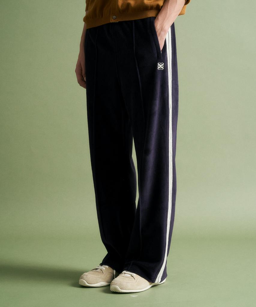 Seteo Rawton Velour Track Pants Navy