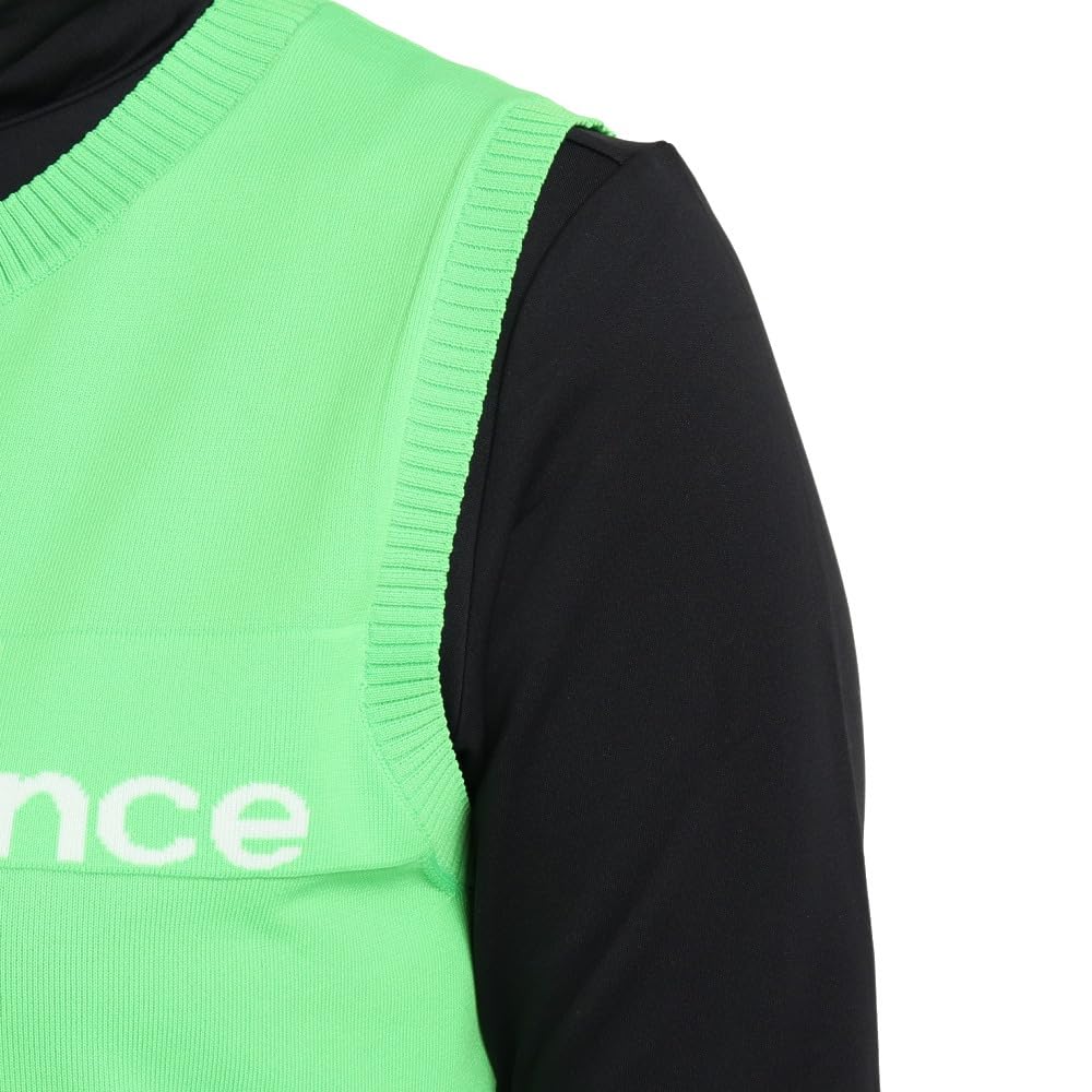 Crew Neck Knit Vest Easy Golf Green 0 [New Balance] Women's Water-repellent (freemove E-tech Care/stretch) / / 012-3173501 132_Light [S]