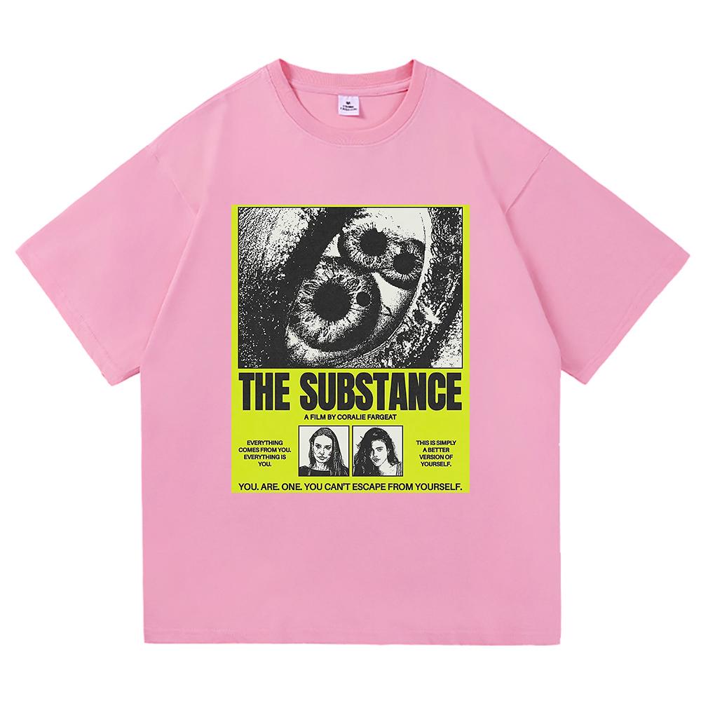 The Substance Movie 2024 T Shirts Men Harajuku Monstro Elisasue Tshirt Unisex High Quality Horror Style Vintage Cotton Tee Shirt