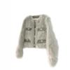 European and American Bestseller Merard Hardware Fur Jacket for Women, Autumn and Winter New Elegant Socialite Short Jacket