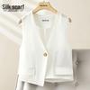 Gilet a rete scollatura a V da donna