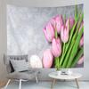 Nature Plant Tapestry Yellow Flowers Tapestry White Minimalist Tapestry Wall Hanging Tapestries Art Living Room Bedroom Dorm