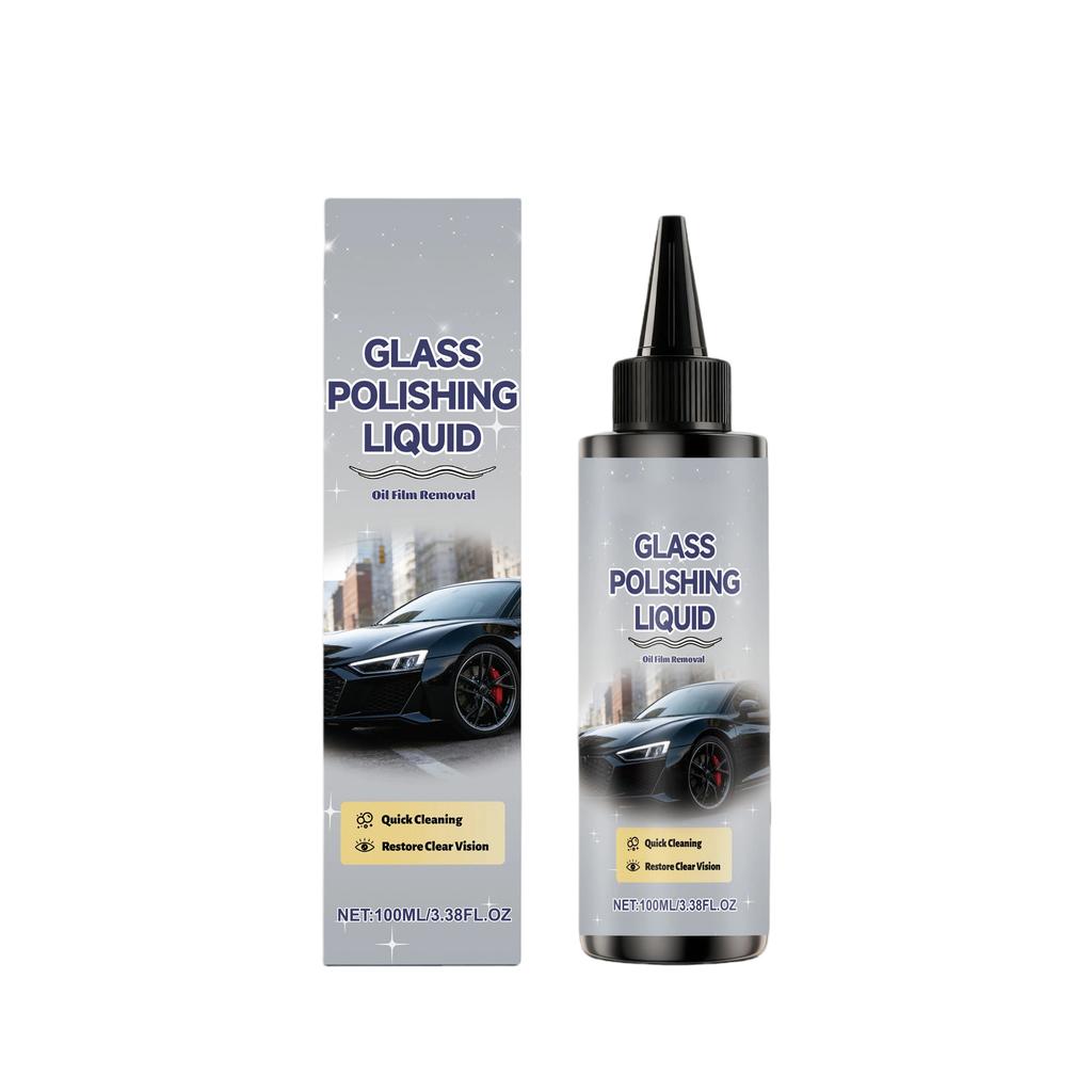 Glass Polishing Fluid - Cleans oil stains glass surfaces suitable for all types of car and windshields. 100ml