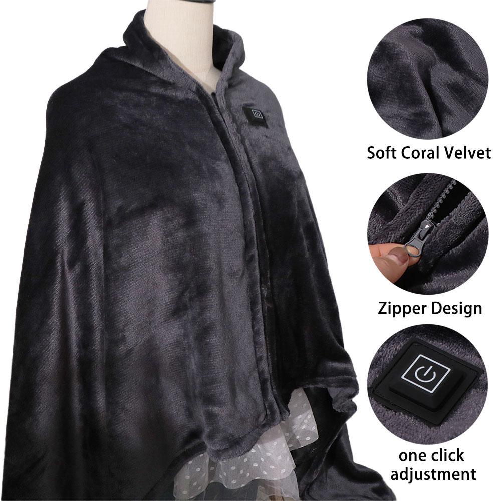 3 Heated Level USB Heating Shawl Coral Velvet Heated Mat Throw Blanket Heating Blanket Home Use