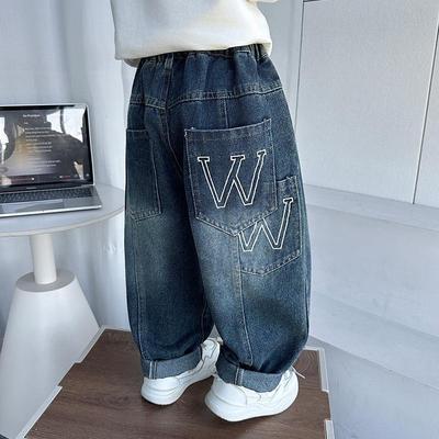 Jeans de Moda para Niños Primavera/Otoño 2025: Pantalones Casuales Elegantes para Niños