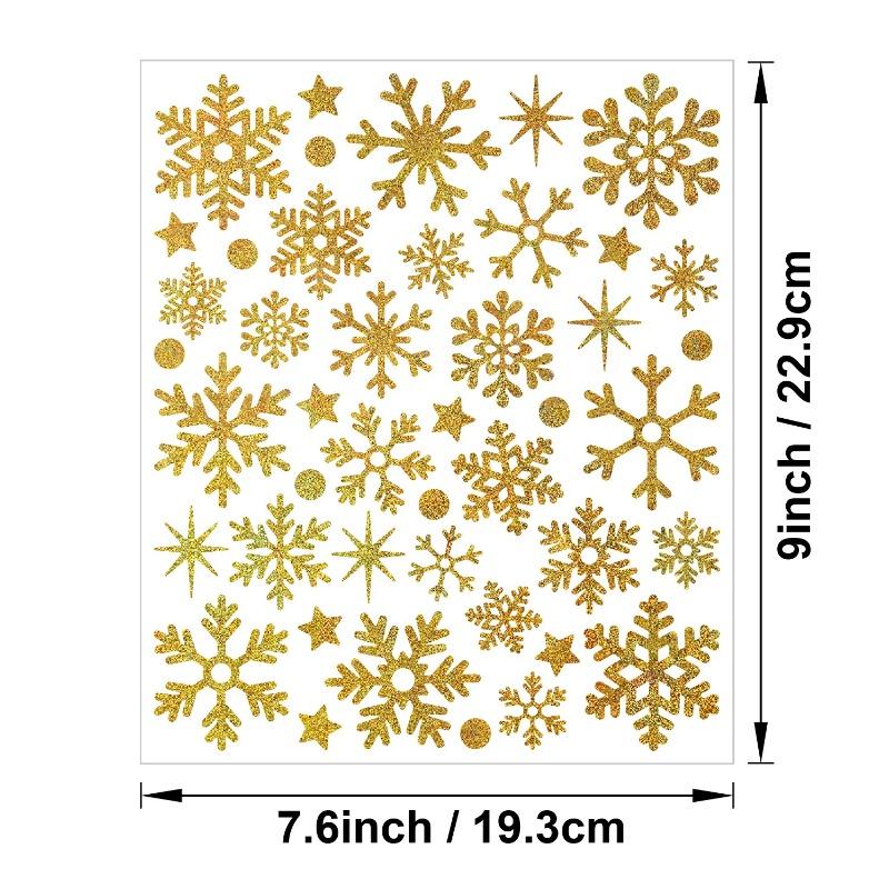 Happy New Year Christmas Wall Winter Snowflake Window Glass Stickers Merry Christmas Decors