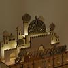 Holz Ramadan Countdown Kalender 30 Tage Schubladen LED Beleuchtet Eid Mubarak Dekorationen für Islamische Feste Heimdekoration