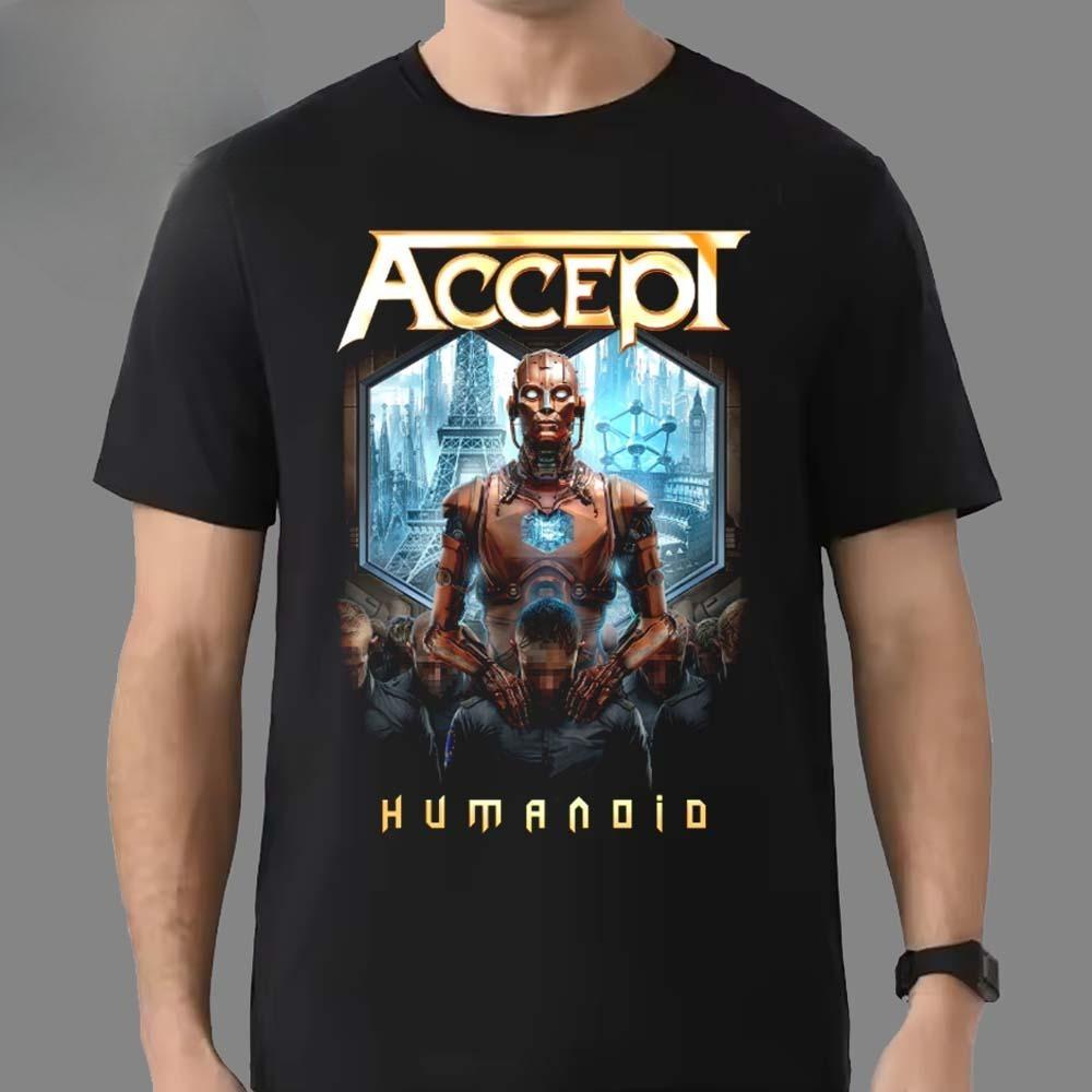 2025 Accetta Band Balls To The Walls Merchandising Maglietta Nera Top di Alta Gamma Lusso per Uomo e Donna Top Y2k Estivo