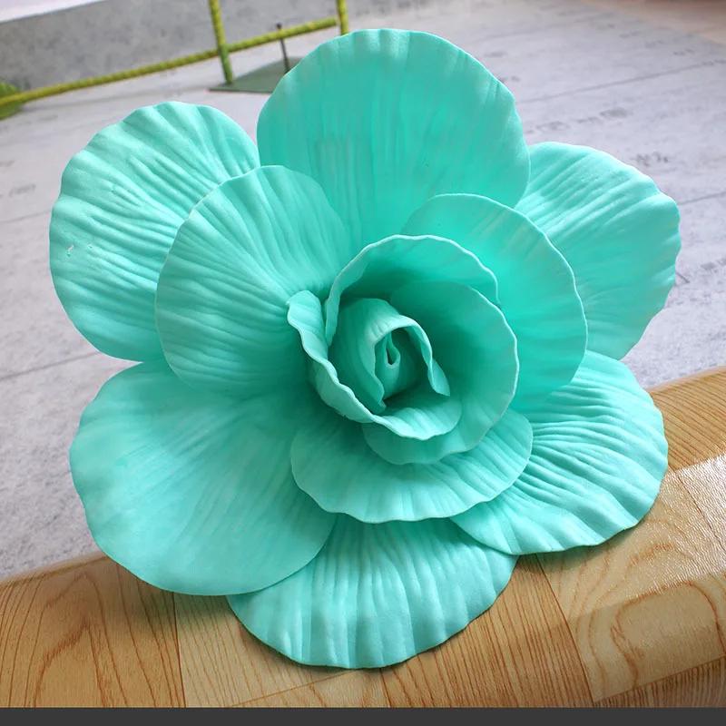 60/80CM Giant PE Foam Rose Simulation Flowers Branch Wedding Backdrop Decoration Peony Garden Wall Road Cited Stage Party Supply
