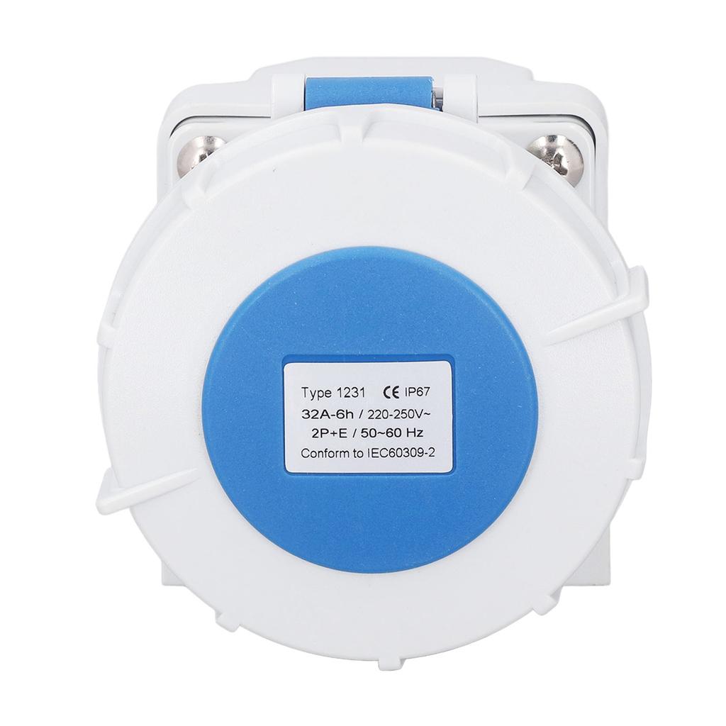 Industrielle Anschlussbuchse 32A 2P+E Oberflächenmontierte IP67 wasserdichte Steckdose Industriestecker 220