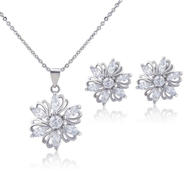 Schmuck Frauen Halskette Ohrringe Set Luxus Qualität Luxe Zubehör Feine Zirkonia Champagner Mode Jewelri Cubic Hohe Großhandel