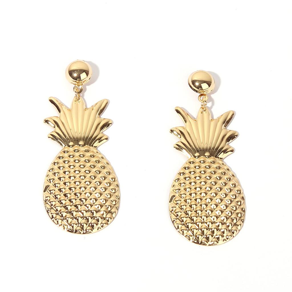 Summer Fashion Pineapple Earrings For Women Alloy Jewelry Gift Accessory