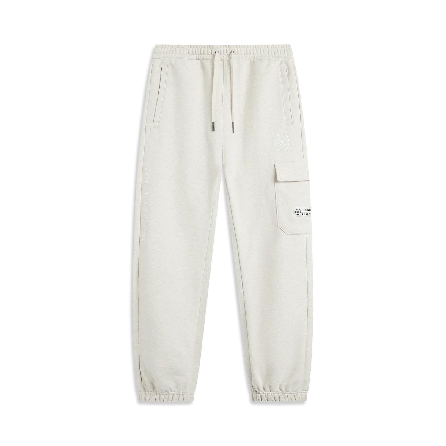 

Li Ning Серия Wade Однотонные С средней посадкой На кулиске Удобные Дышащие Универсальные Трикотажные спортивные штаны с манжетами Мужские штаны AKLUD95-2 XL