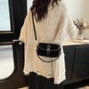 New fashionable matte contrasting color small square bag portable single shoulder oblique span trendy women's bag