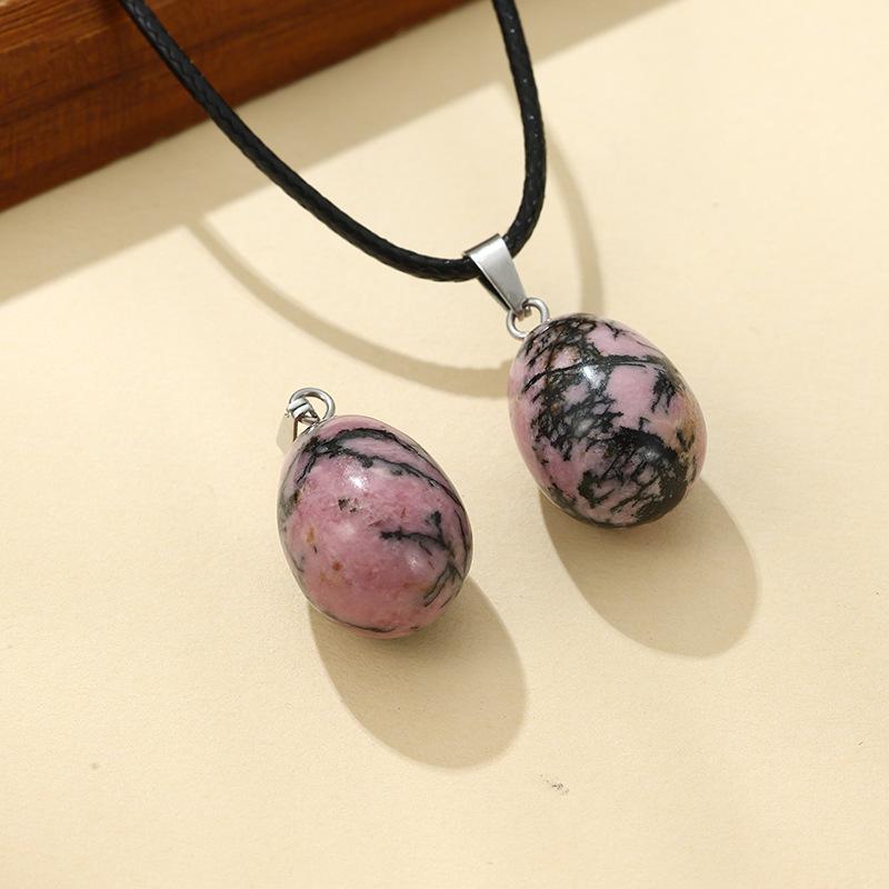 18mm Amethyst Agate Water Drop Pendant - Natural Crystal, Semi-precious Stone for DIY Necklace Accessories Pendant Only
