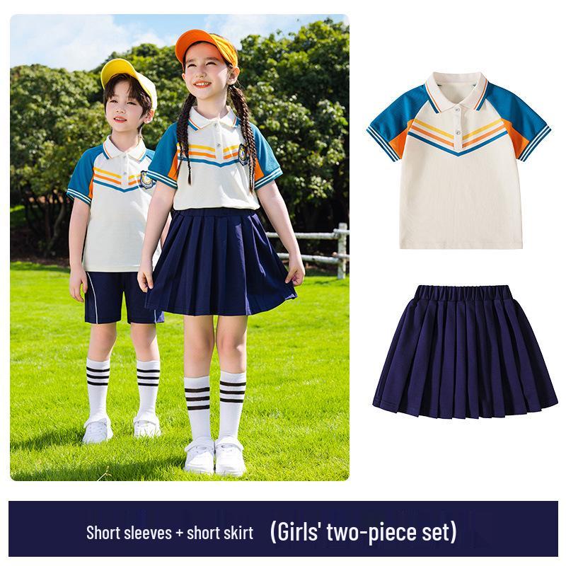 First-Grade Spring & Autumn School Uniform Set: Kindergarten Sportswear, Three-Piece
