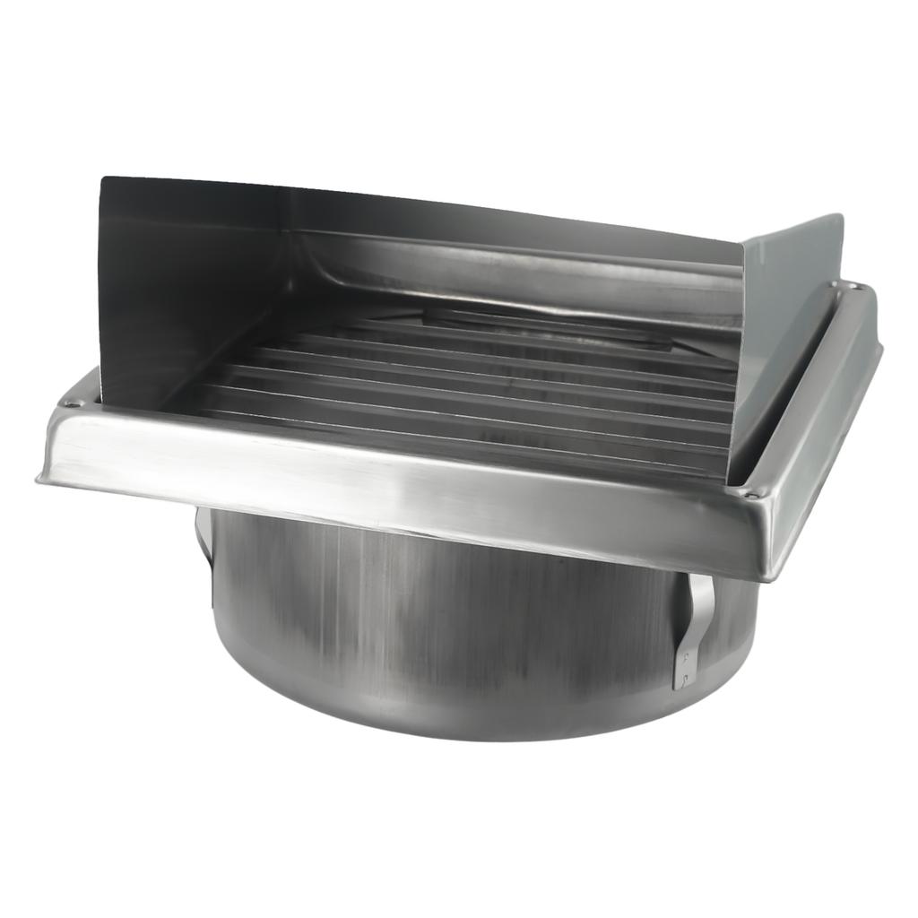 Wand Luftauslass 304 Edelstahl Metallabdeckung Abluftgitter 125 150mm Auslass Heizung Kühlung Wasserdichte Lüftungskappe