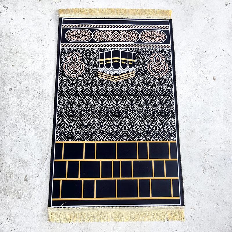 Plush Crystal Velvet Embossed Carpet for Living Room or Prayer Space