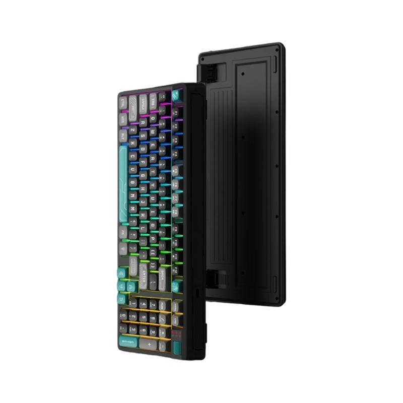 ABS Cord Computer Keyboards RGBs Lighting 97Key Compact Layout Volumes Control Knob For Gamers And Professionals