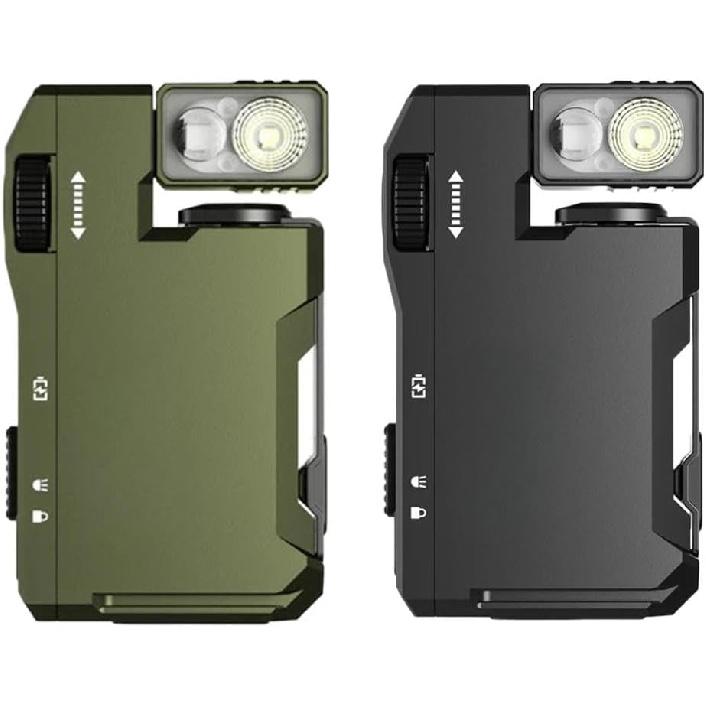 G5 Magnetic Mini Flashlight - 400 Lumens Rechargeable EDC Flashlight with 180° Rotation & Dual Light, IP68 Waterproof Thin Design -1.47×2.44 Inch