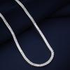 100 % Garantía Plata de Ley 925 Real 45 Cm (17 .7 Pulgadas )Collar de Tenis Cadena Choker de Zirconio Cuadrado de 3 *3 mm Joyería Fina Mujer
