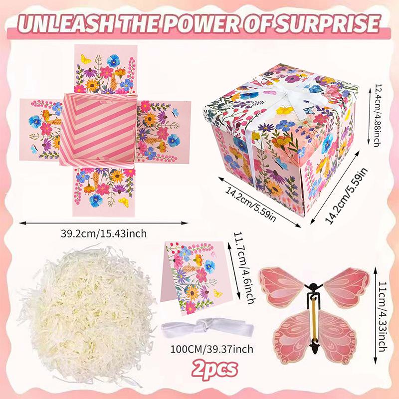 Flying Butterfly Surprise Box Exploding Gifts Box With Butterflies Butterfly Surprise, Diy Pop Up For Birthday Mothers Day