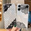 Romantic White Lace Phone Case For Xiaomi Redmi 13C 13 Note 13 12 11 10 8 Pro 10 9C 9A 10C 12C Flower Clear Transparent Cover